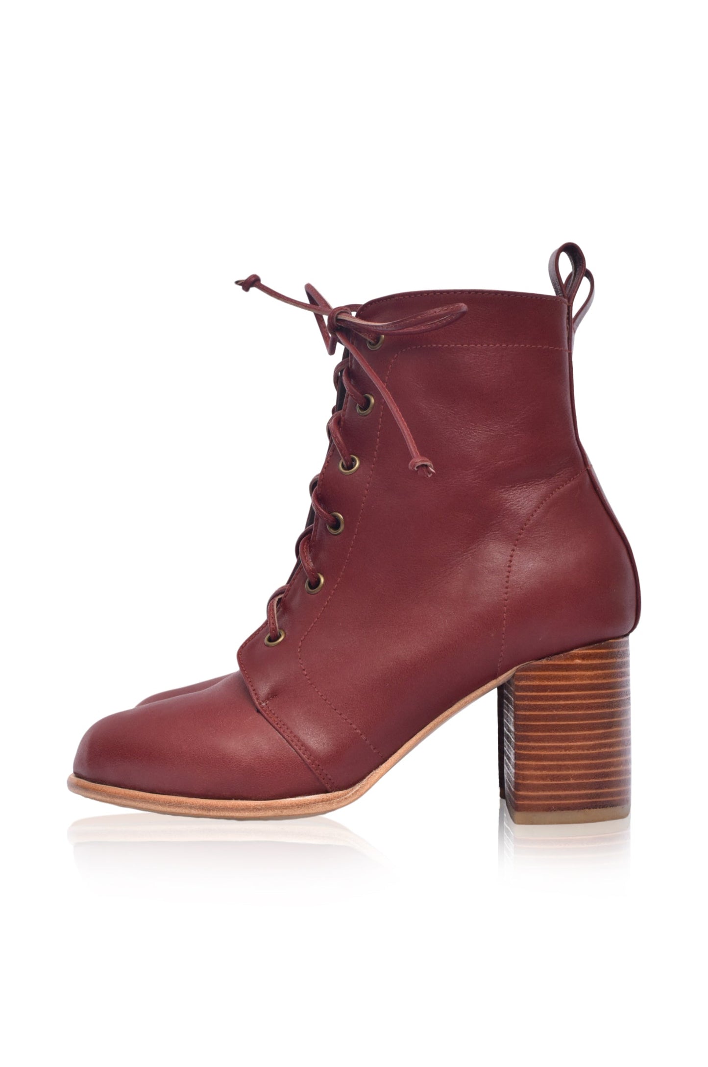 Giselle Leather Heel Booties by ELF