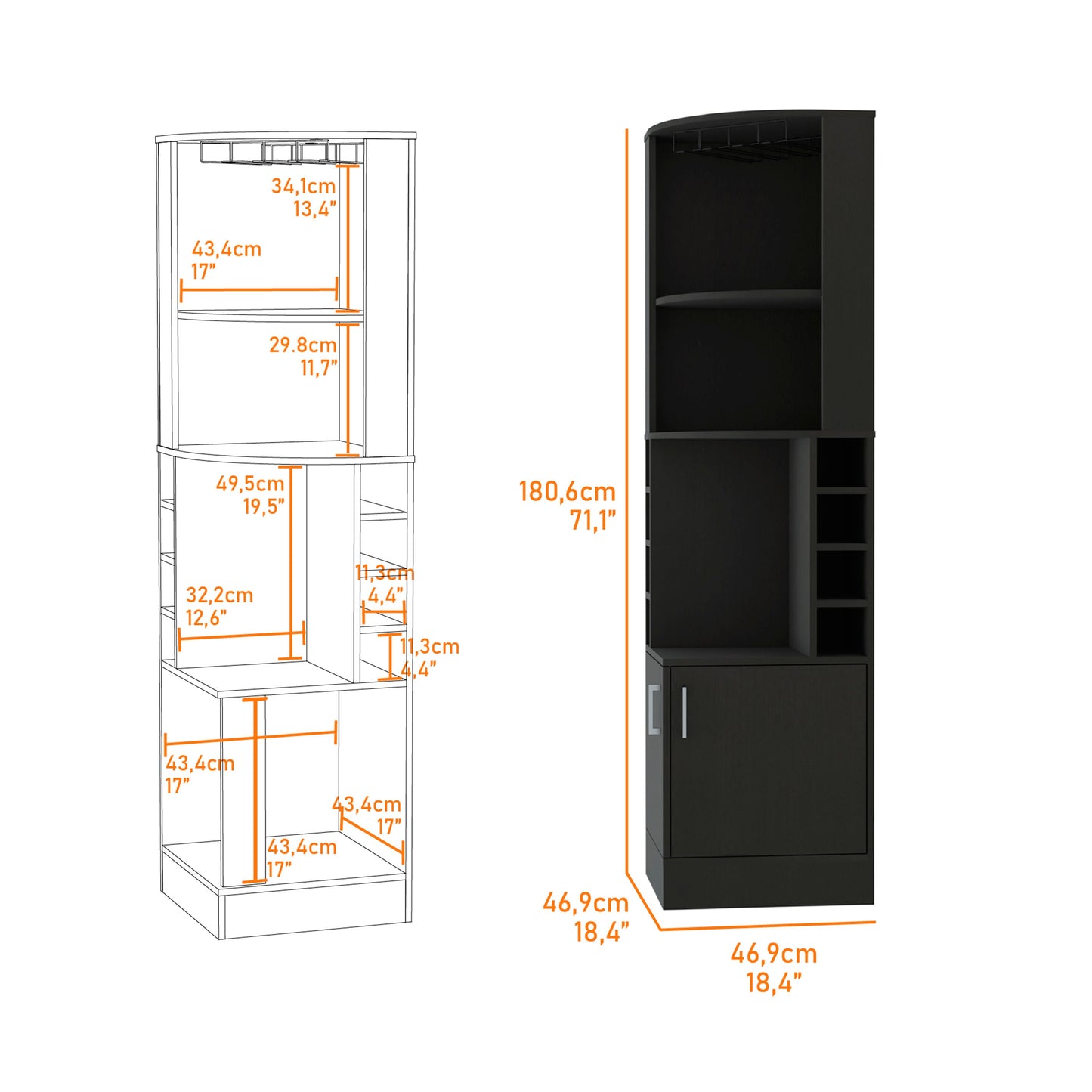 Delhi Corner Bar Cabinet