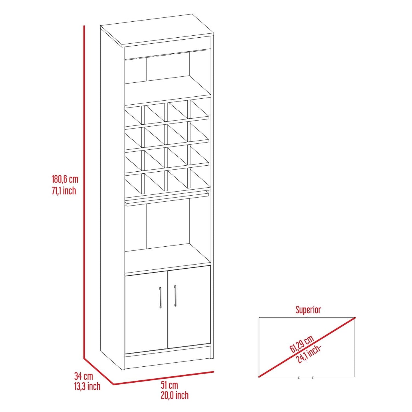 Illinois Bar Cabinet