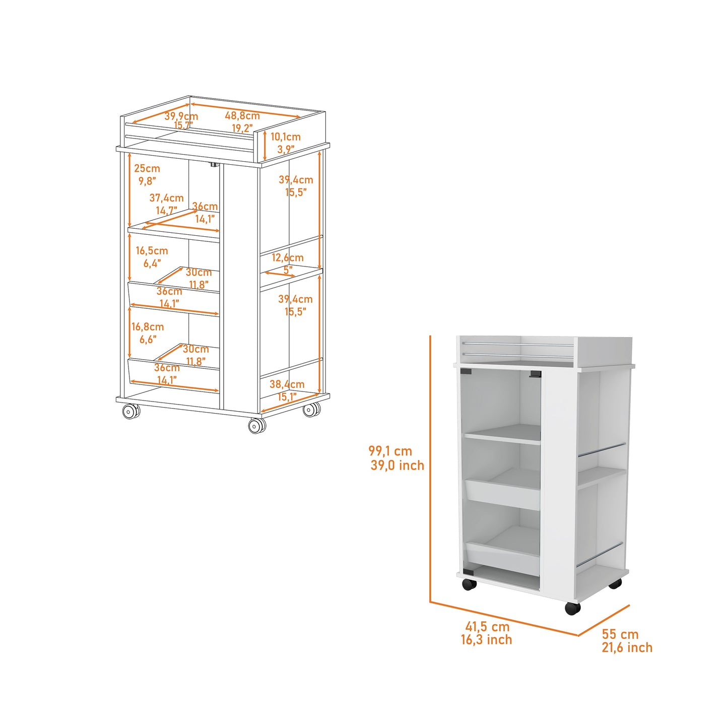 Lusk Bar Cart