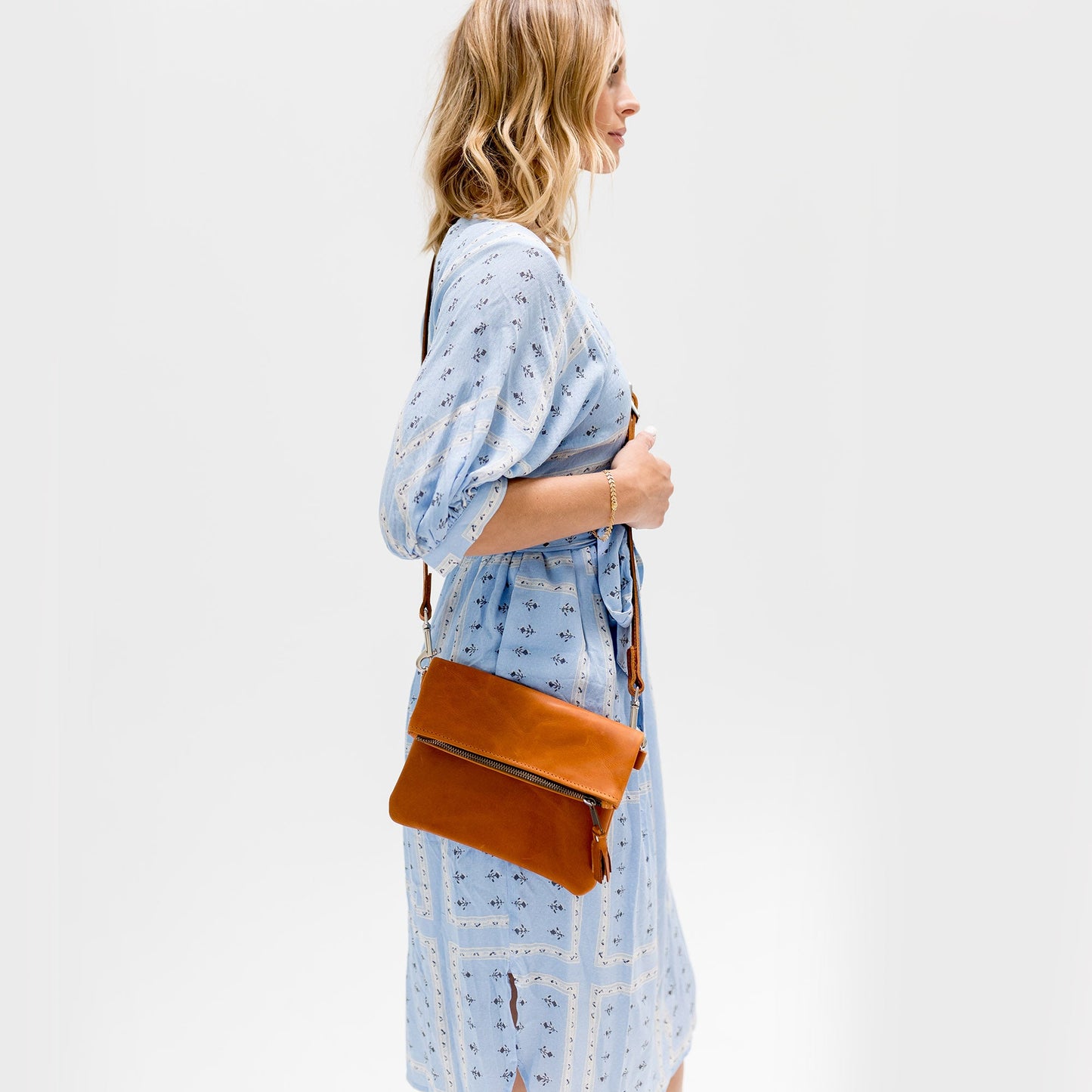 Foldover Crossbody Clutch by Lifetime Leather Co