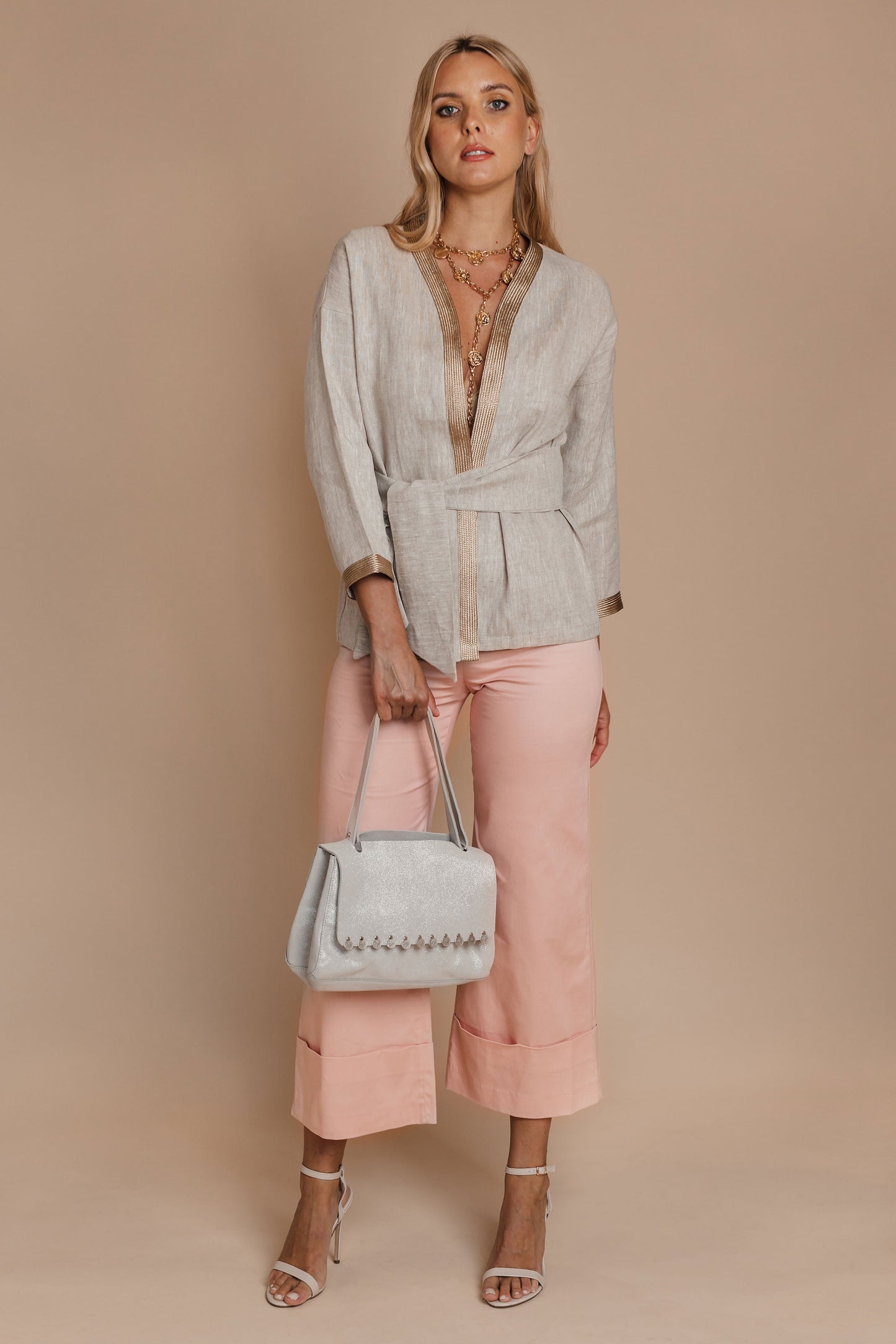 Italian High-Rise Flare Pants by BYNES NEW YORK | Apparel & Accessories