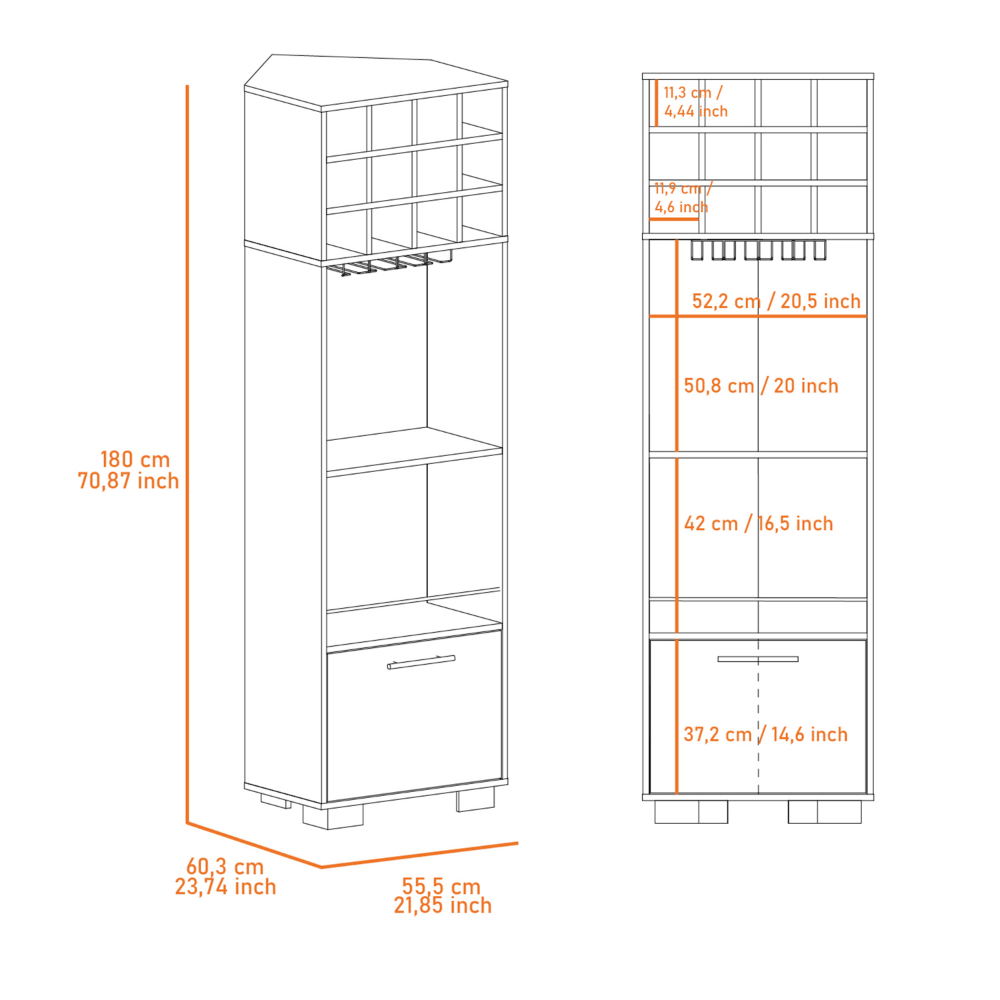 Aubree Corner Bar Cabinet