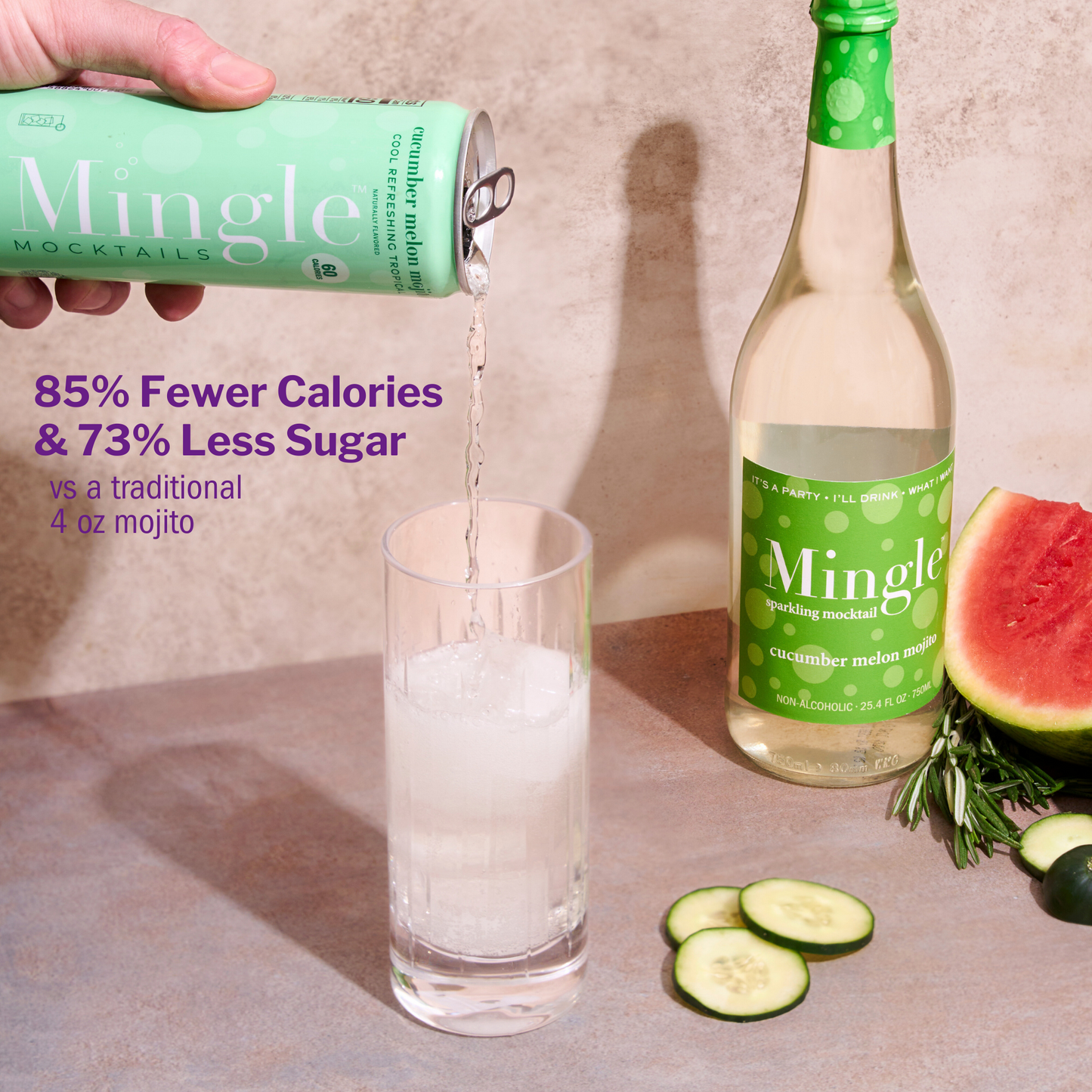 Mingle Mocktails Cucumber Melon Mojito- Non Alcoholic Beverages