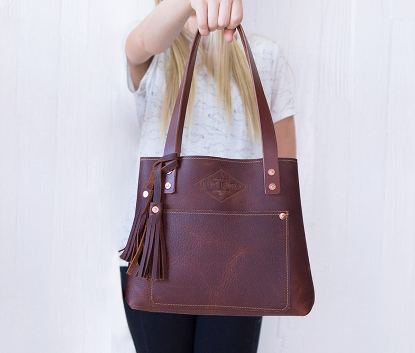 Lifetime Mini Tote - Pebble by Lifetime Leather Co