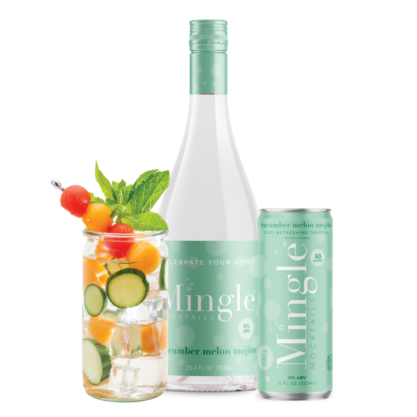 Mingle Mocktails Cucumber Melon Mojito- Non Alcoholic Beverages