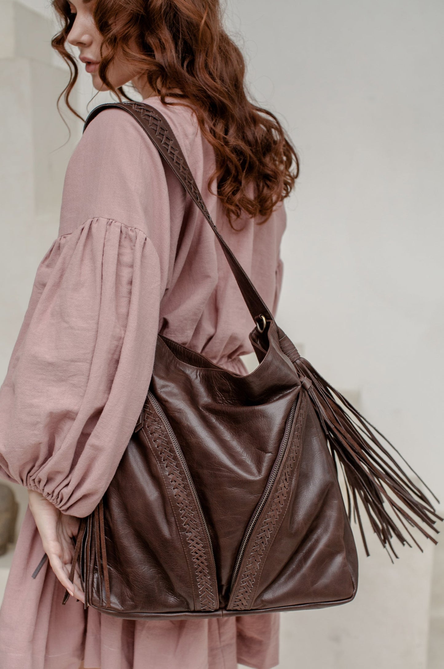 Nomad Tassel Leather Bag by ELF