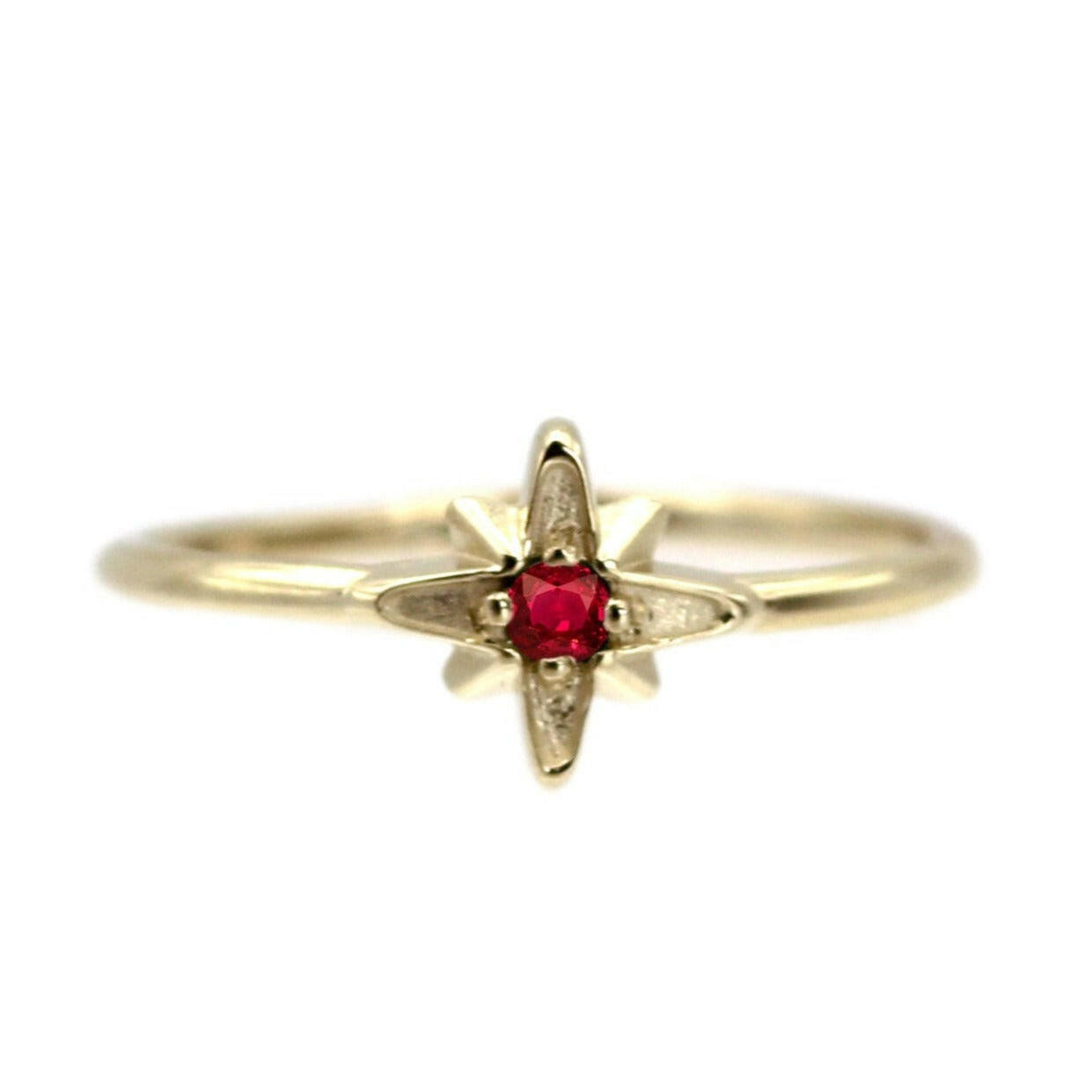 14k North Star January Birthstone Ring by VicStoneNYC Fine Jewelry