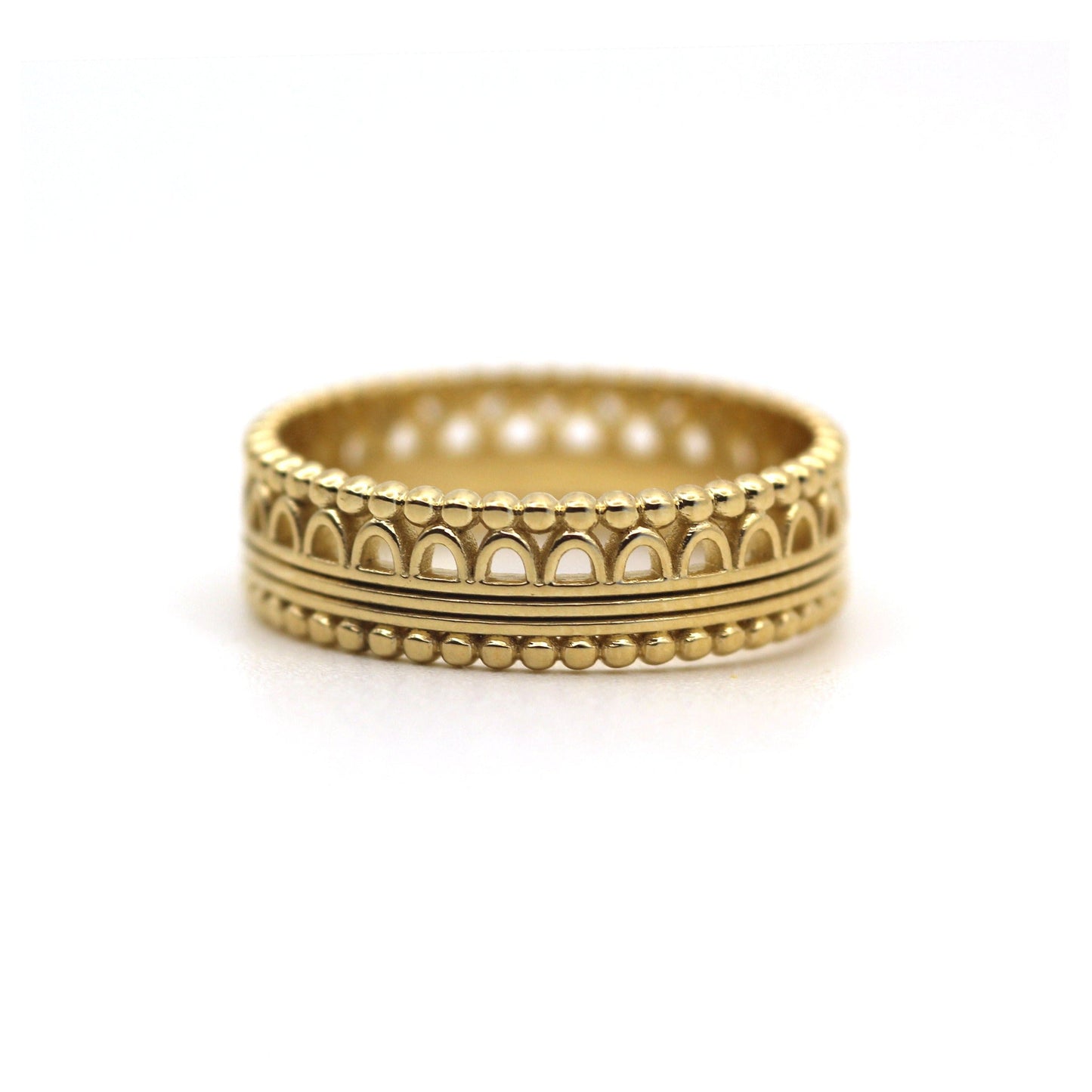 14k Antique Lace Pattern Gold Ring by VicStoneNYC Fine Jewelry