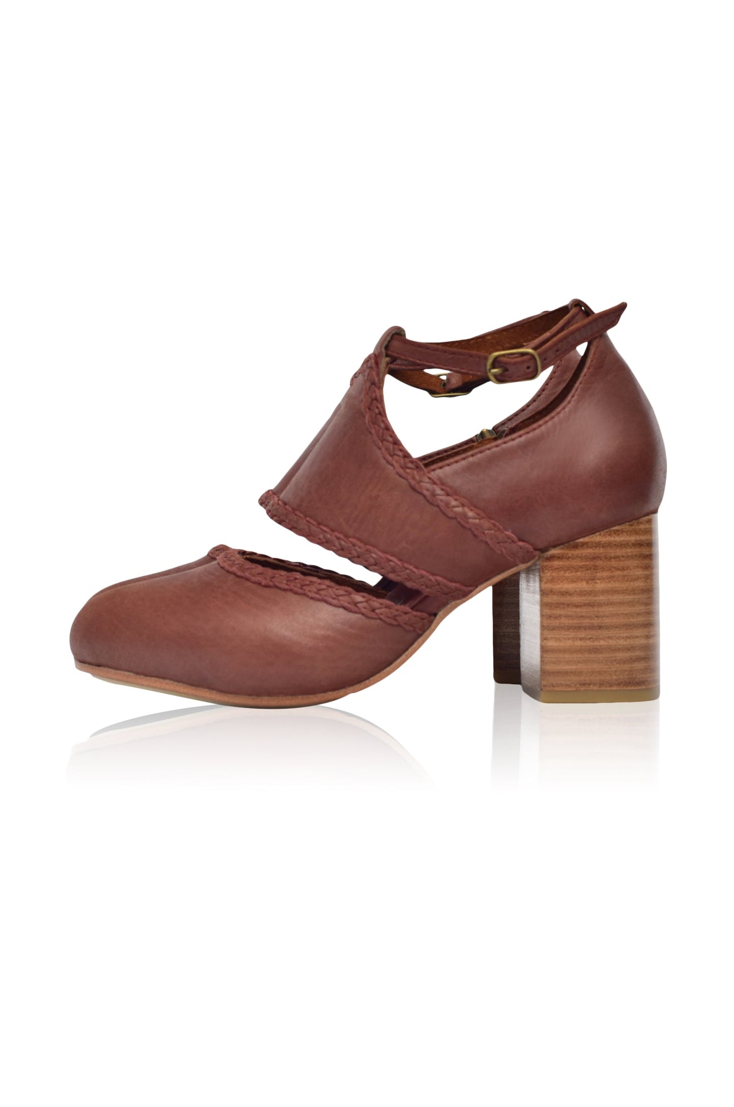 Serenity Leather Heels by ELF