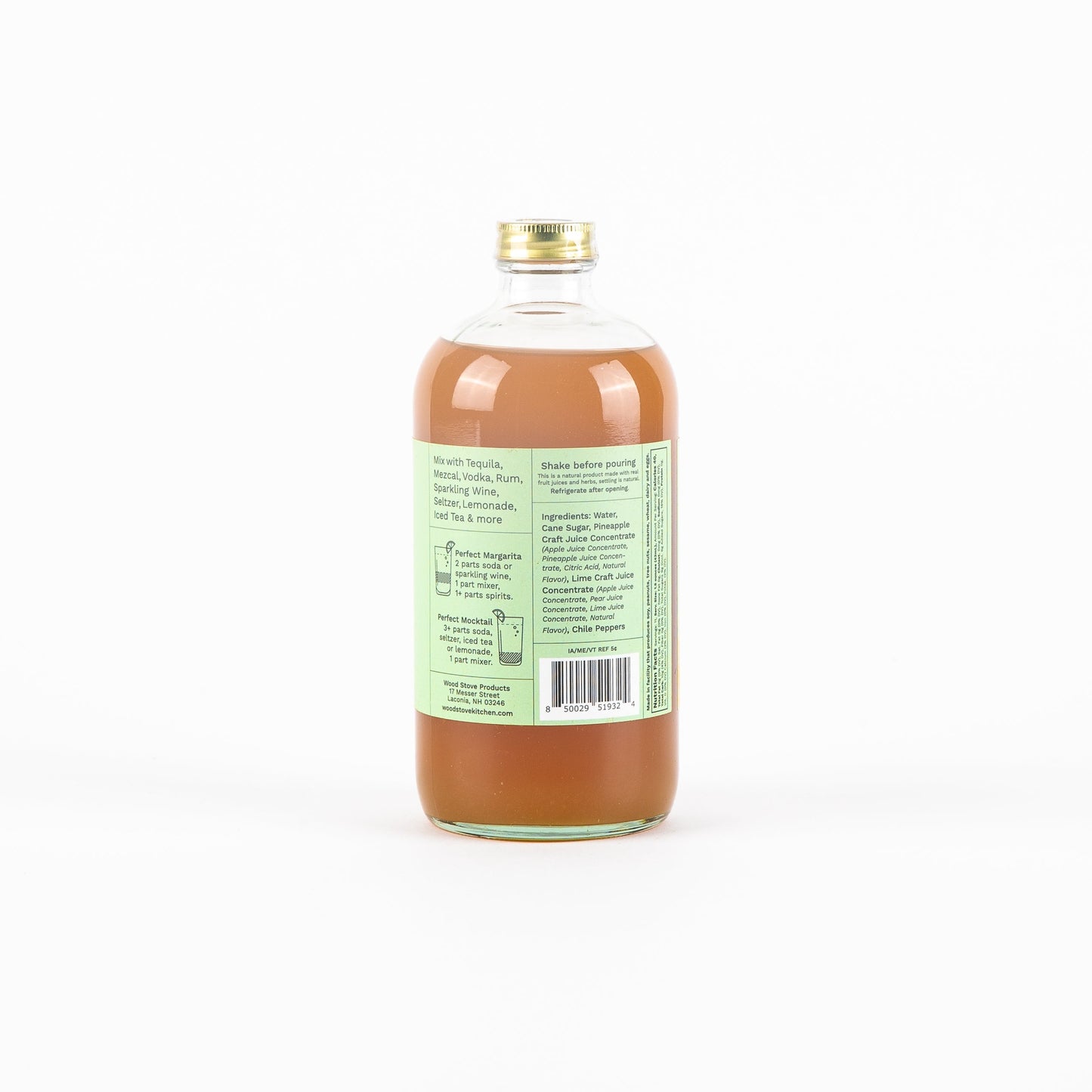 Margarita (Spicy Pineapple & Lime) Mixer, 16 fl oz by Wood Stove Kitchen