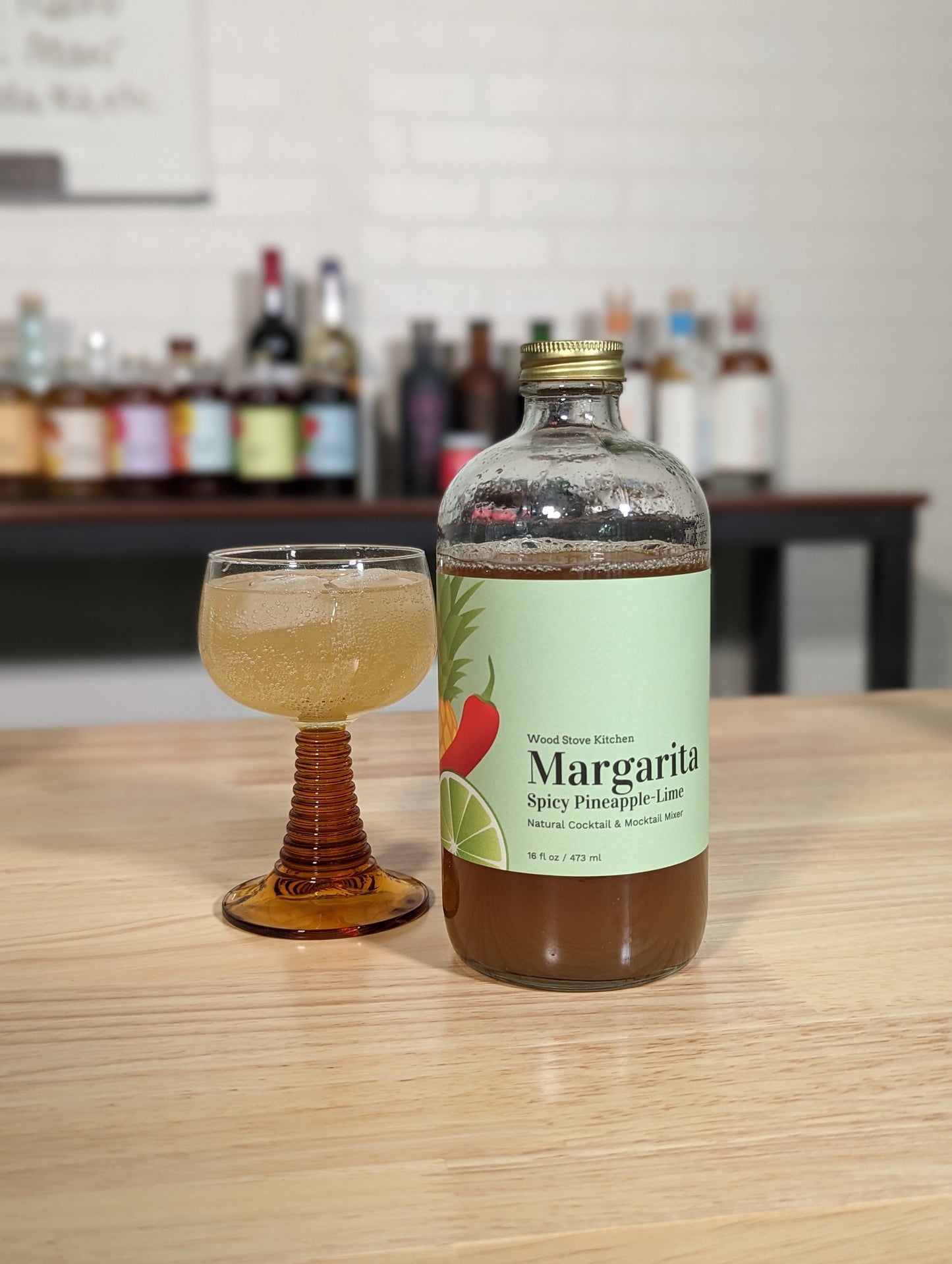 Margarita (Spicy Pineapple & Lime) Mixer, 16 fl oz by Wood Stove Kitchen