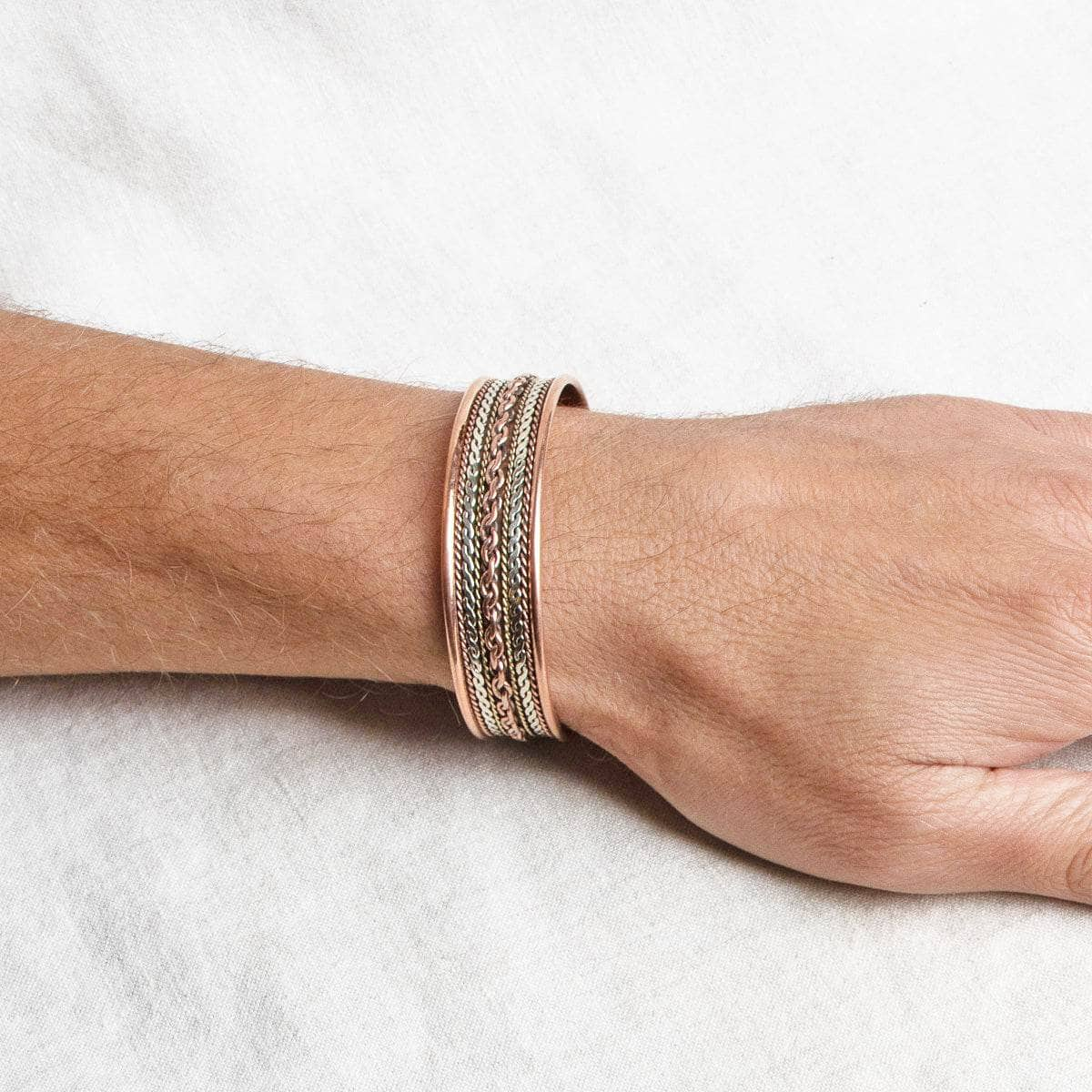 Tibetan Handcrafted Twisted Copper Healing Bracelet by Tiny Rituals