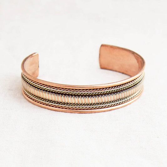 Tibetan Handcrafted Copper Infinity Bracelet by Tiny Rituals