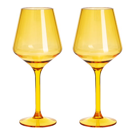Floating Wine Glasses for Pool - Set of 2-15 OZ Shatterproof