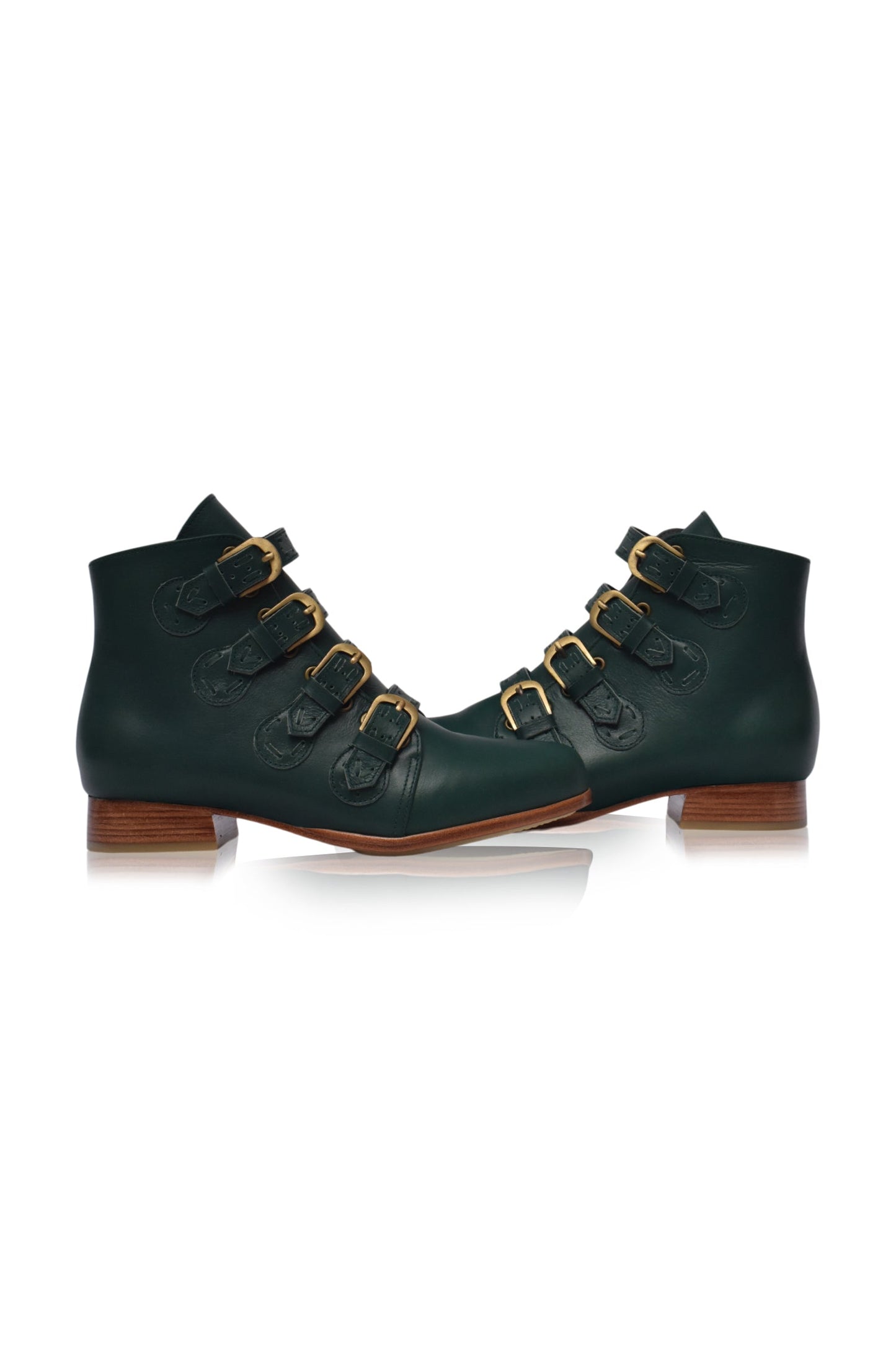 Wild Rose Leather Ankle Booties by ELF