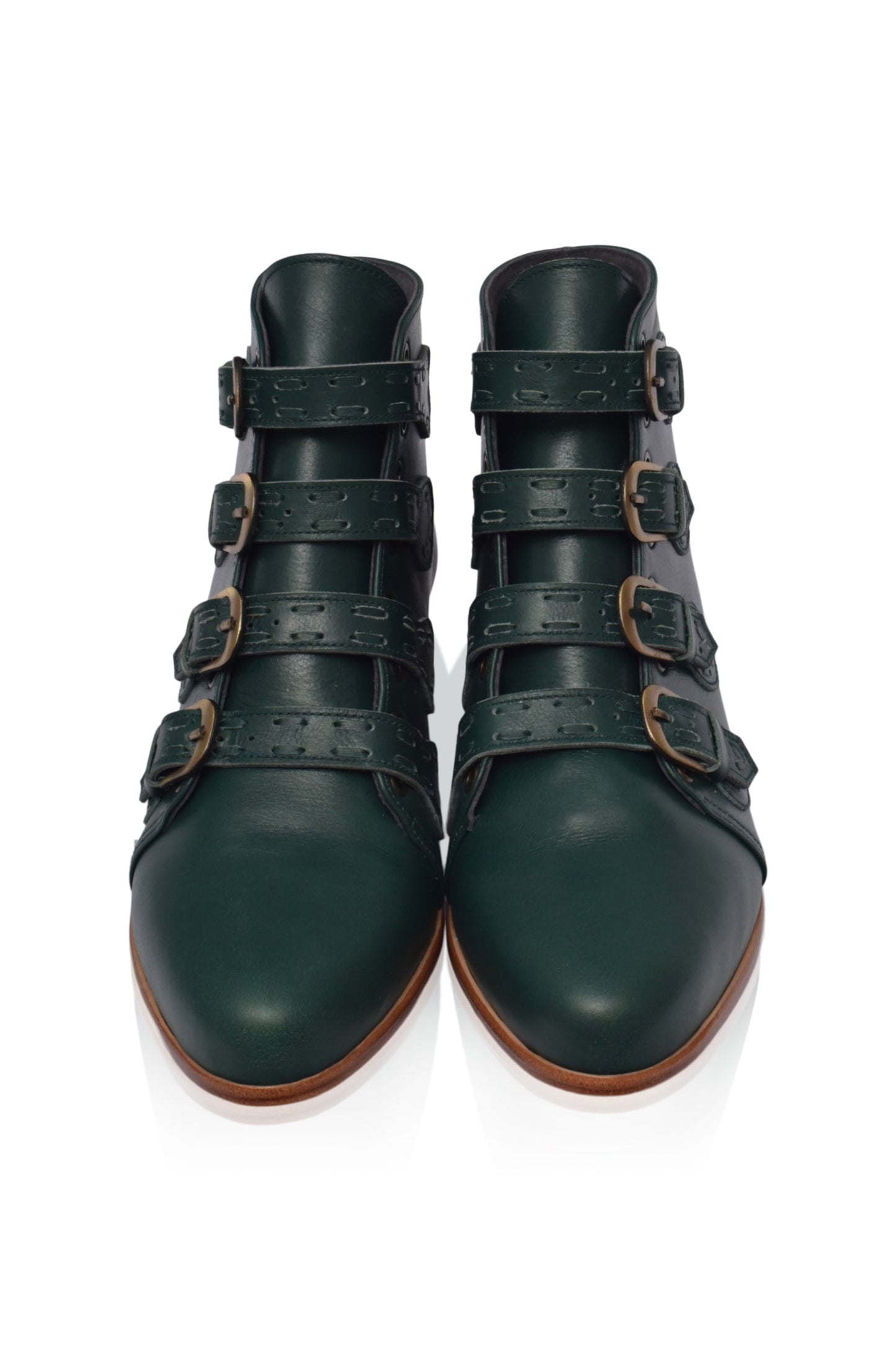 Wild Rose Leather Ankle Booties by ELF