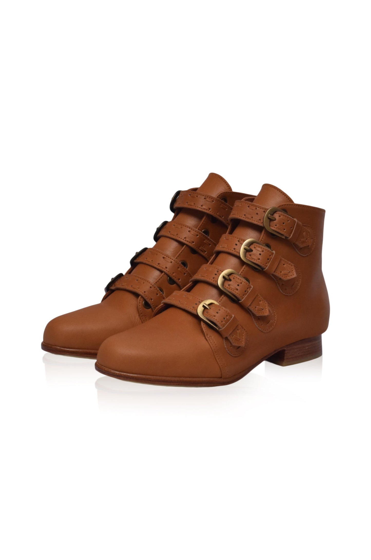 Wild Rose Leather Ankle Booties by ELF
