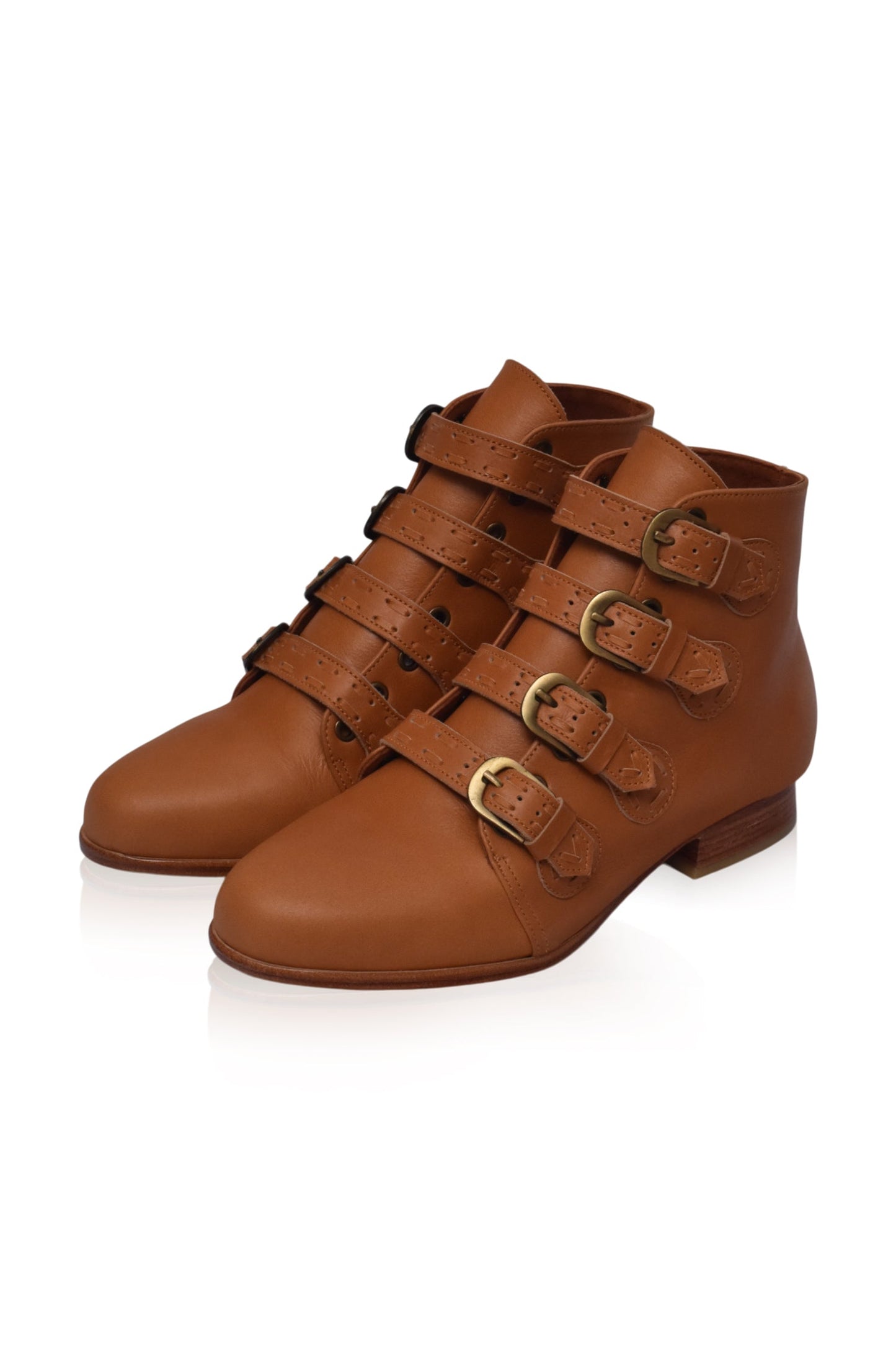 Wild Rose Leather Ankle Booties by ELF