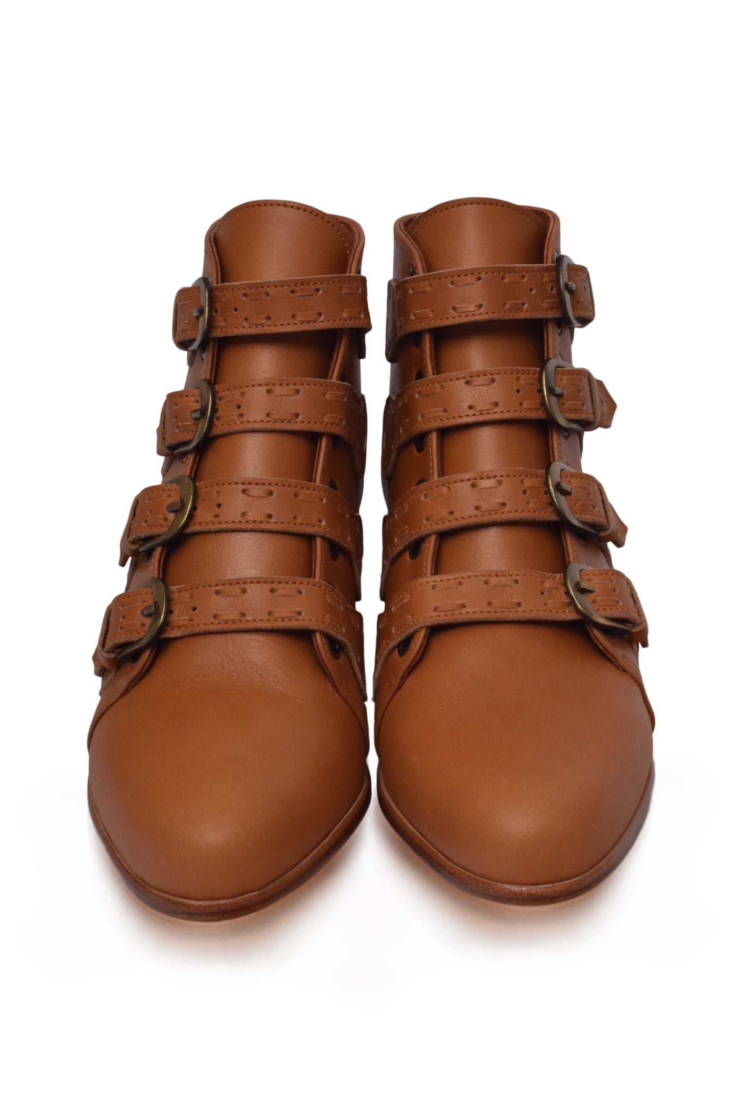 Wild Rose Leather Ankle Booties by ELF