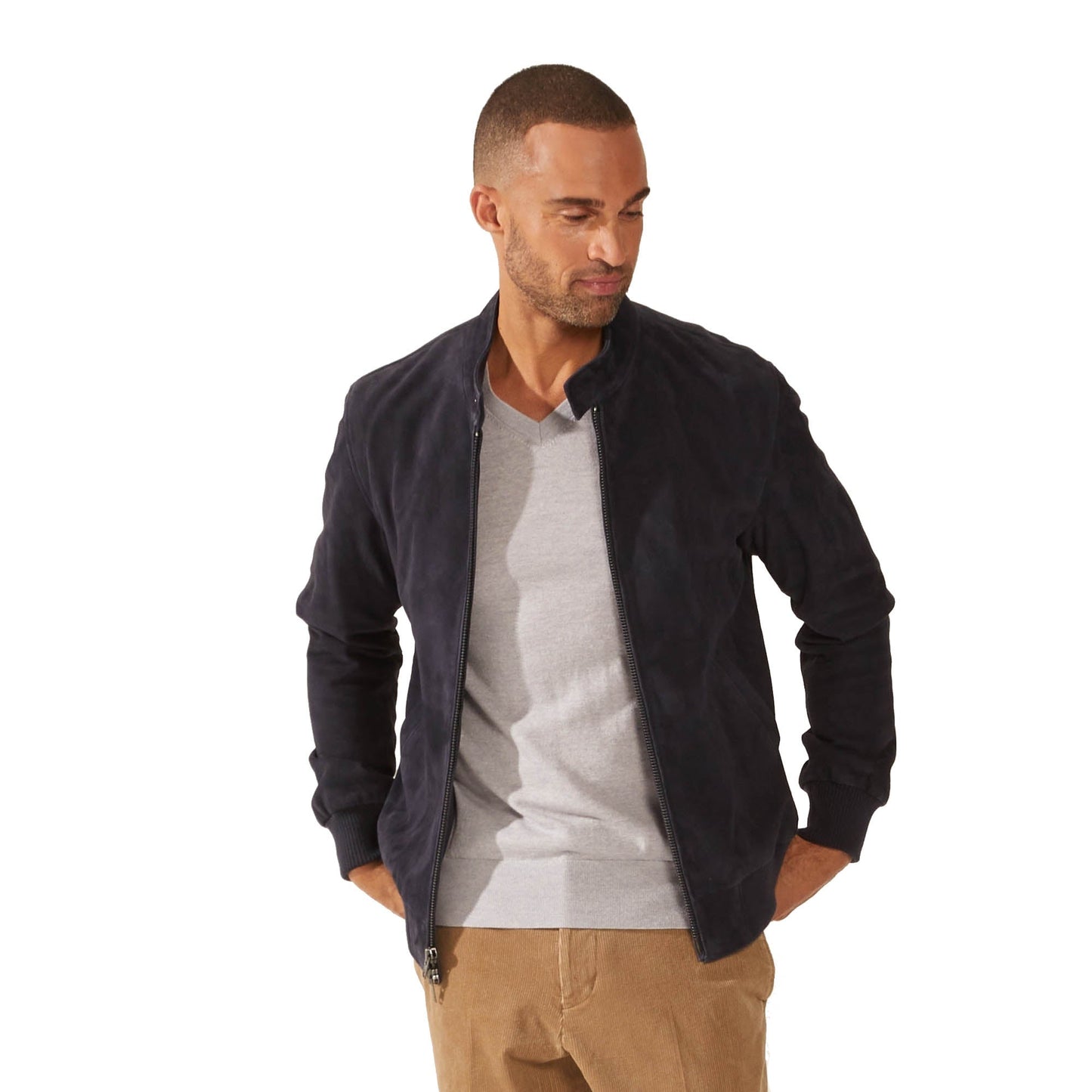 Chase Suede Bomber Jacket by Italic