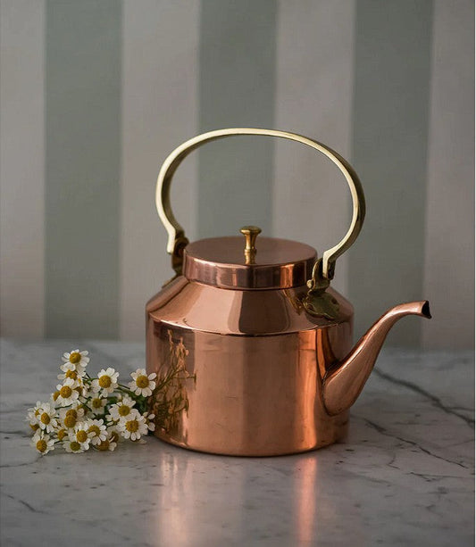 English Copper Tea Kettle by Copper Kitchen Store