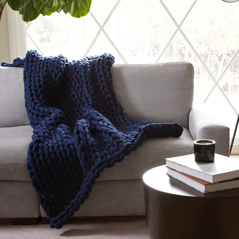 Chunky Knit Organic Weighted Blanket by Italic
