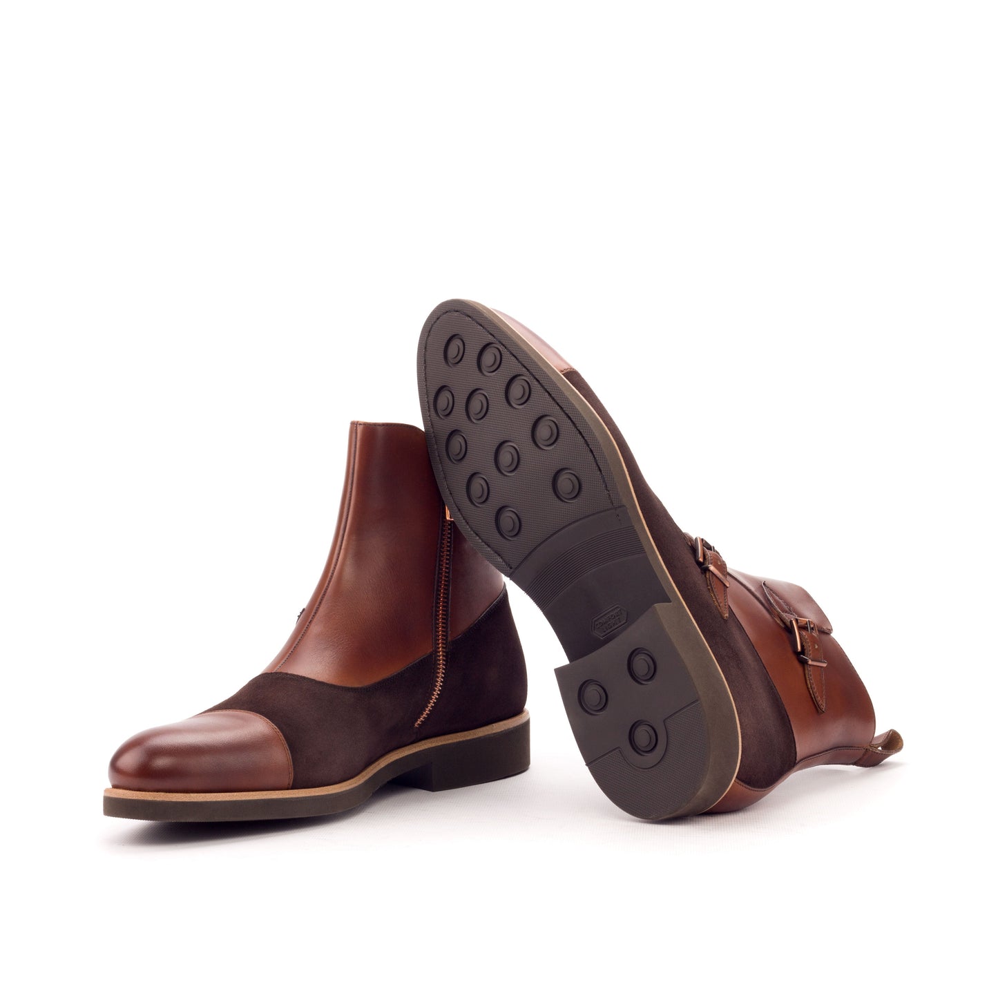 - OCTAVIAN -  Unique Handcrafted Med Brown Painted Calf by Le Ruux