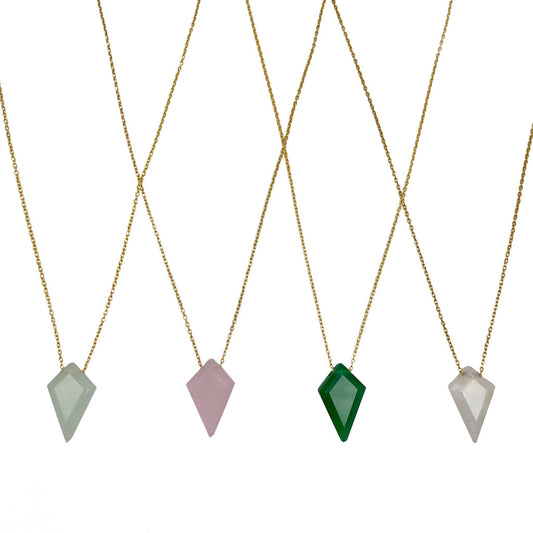 Diamond Gemstone Necklaces by SLATE + SALT