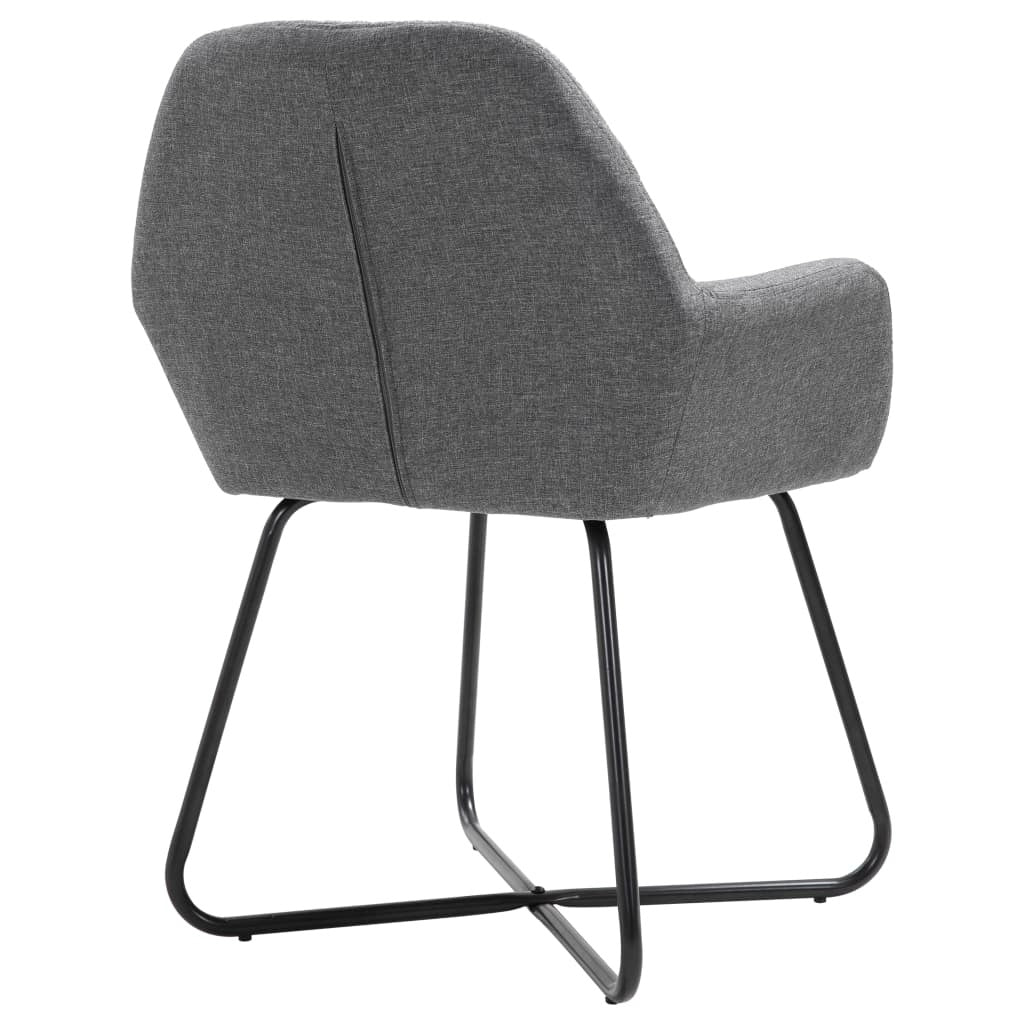Set of 2 Lounge Chairs in Dark Gray Fabric by Blak Hom