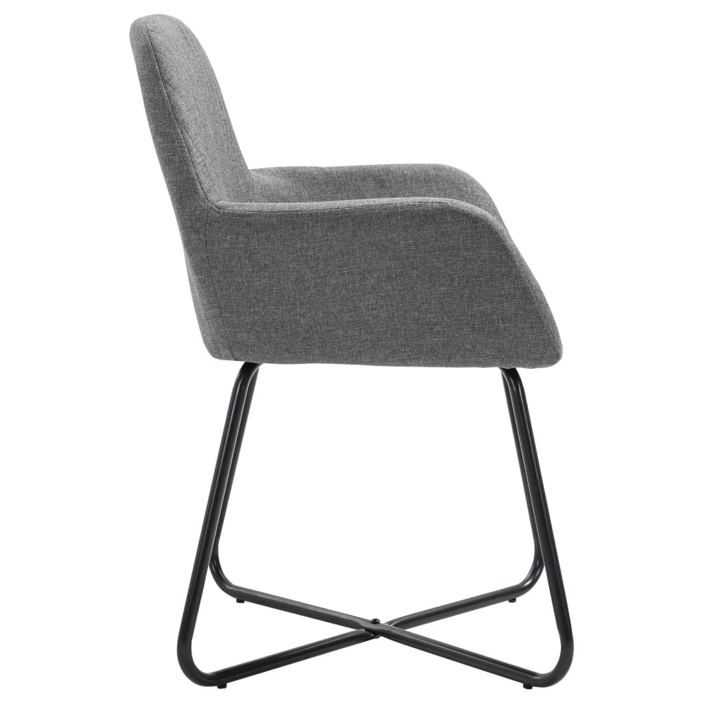 Set of 2 Lounge Chairs in Dark Gray Fabric by Blak Hom