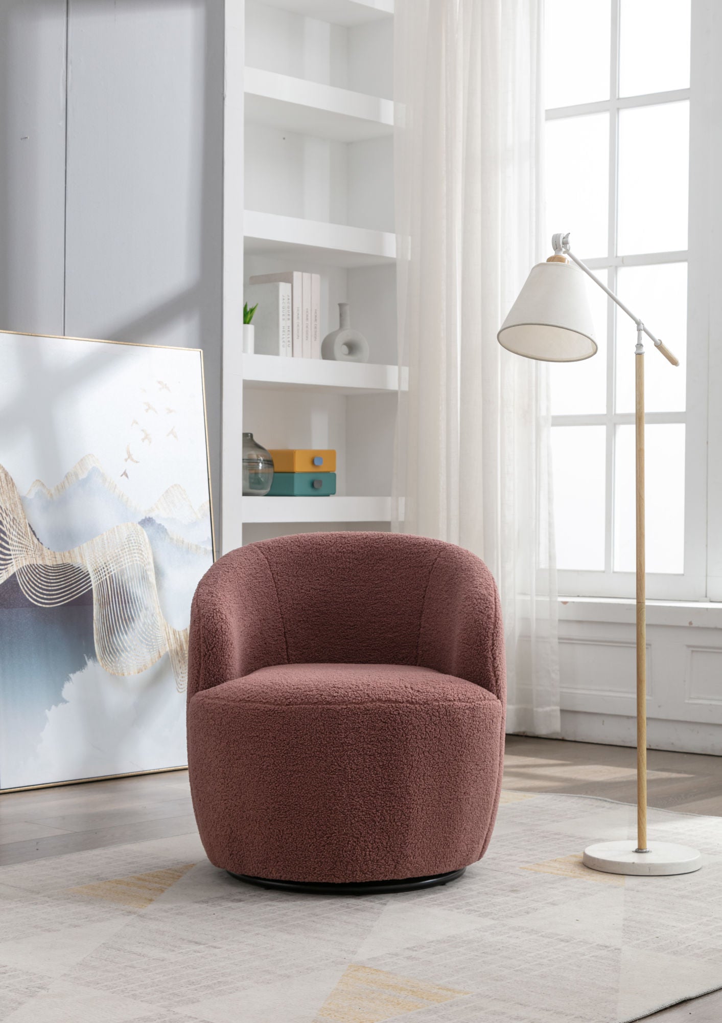 Fabric Swivel Armchair "3 Colors" by Blak Hom