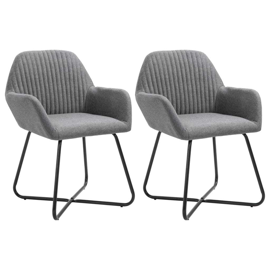 Set of 2 Lounge Chairs in Dark Gray Fabric by Blak Hom