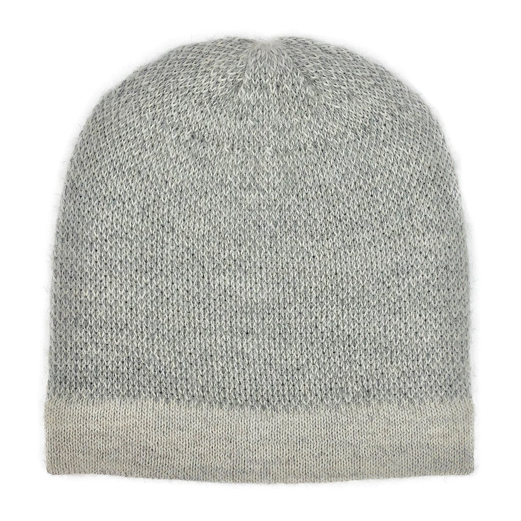 Gray Interwoven Alpaca Beanie by SLATE + SALT