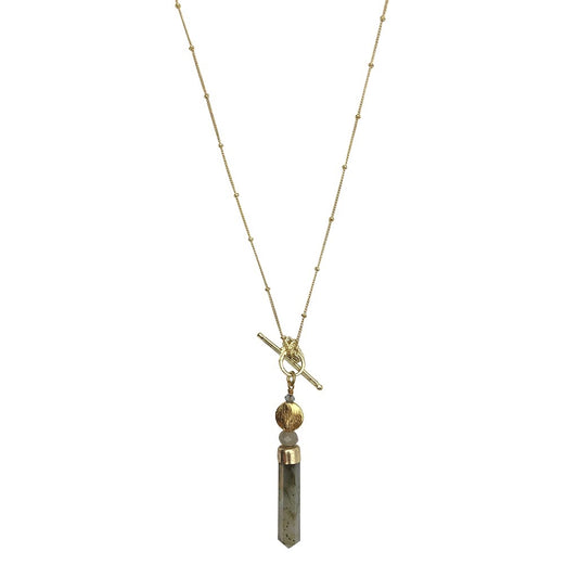 Labradorite Lariat Necklace by SLATE + SALT
