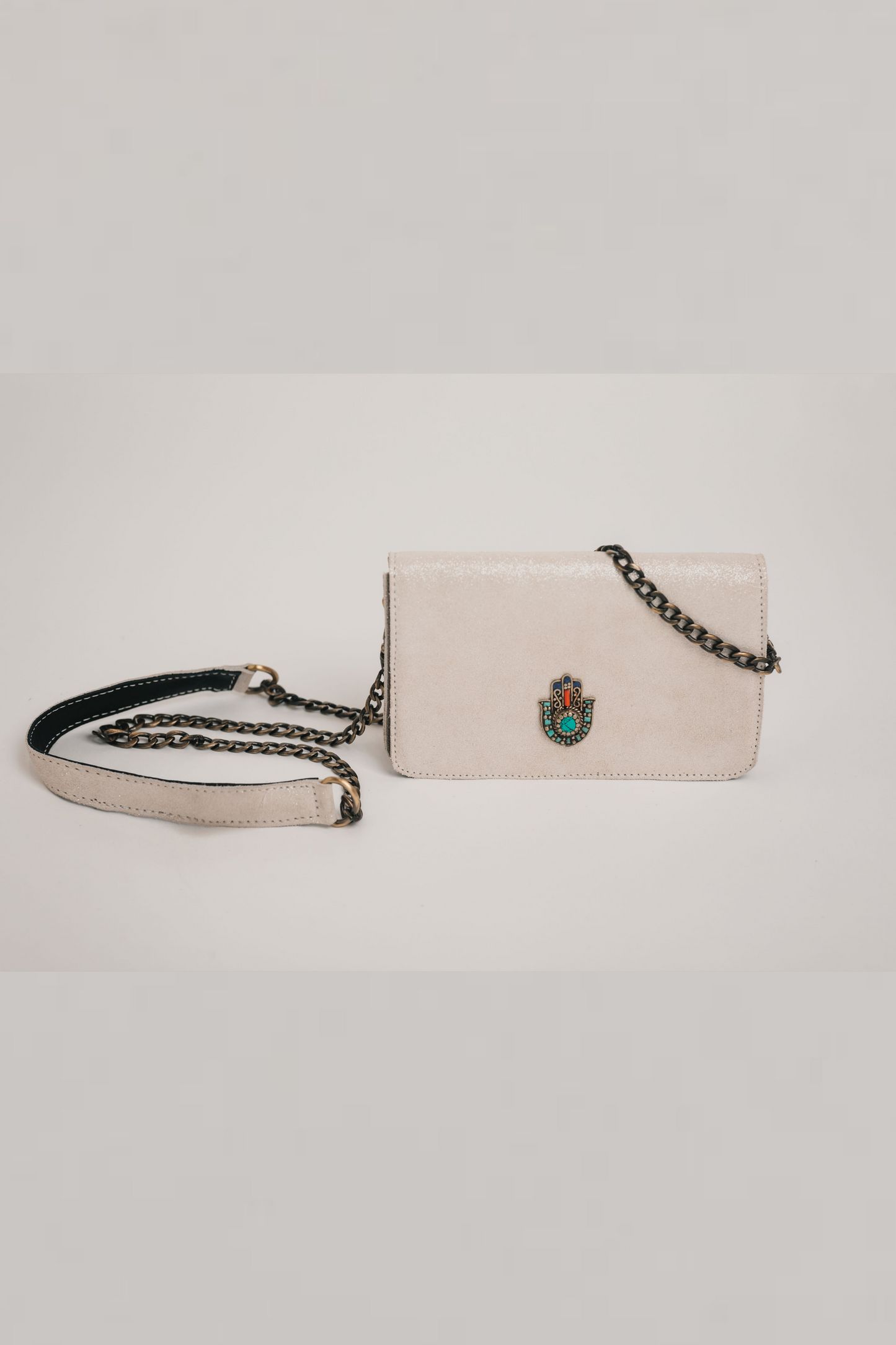 CHAIN crossbody BAG - Ivory by BYNES NEW YORK