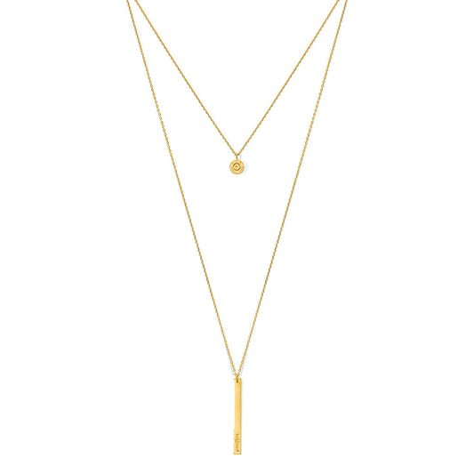 Layered Bar Bullet Necklace by SLATE + SALT