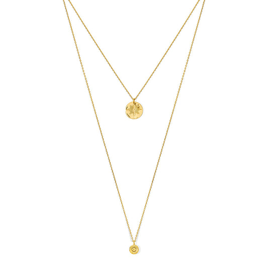 Layered North Star Bullet Necklace by SLATE + SALT