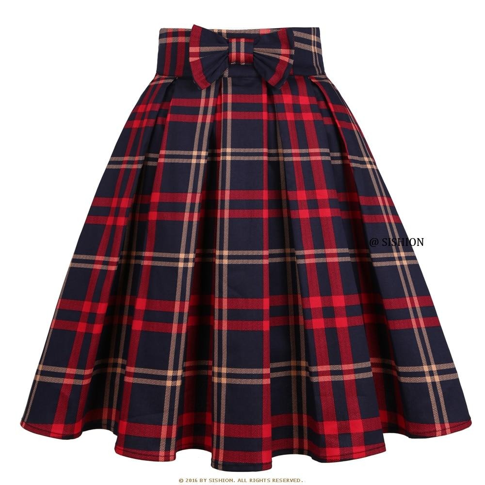 Red Blue Plaid Skirt by The Cursed Closet