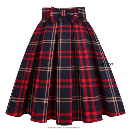 Red Blue Plaid Skirt by The Cursed Closet