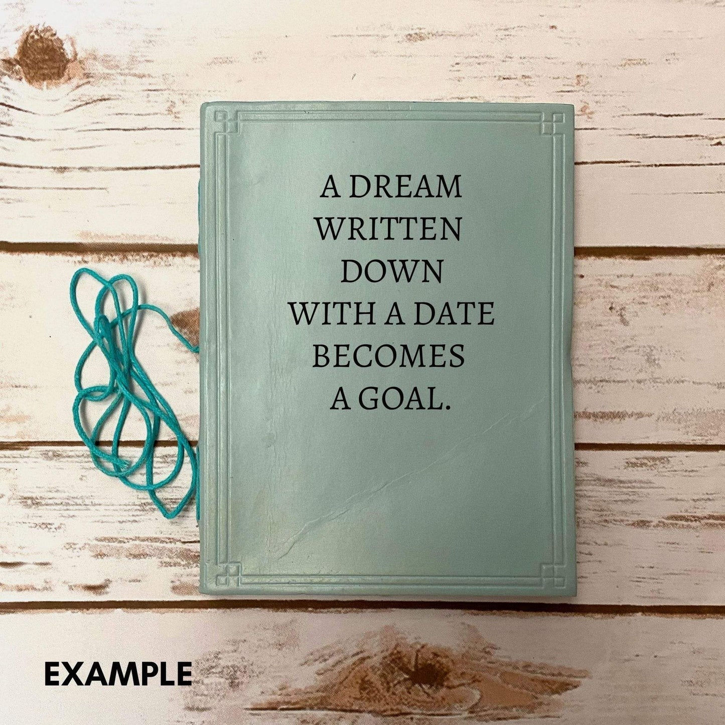 Lined, Blue Tone, Custom 8x6 Leather Journals