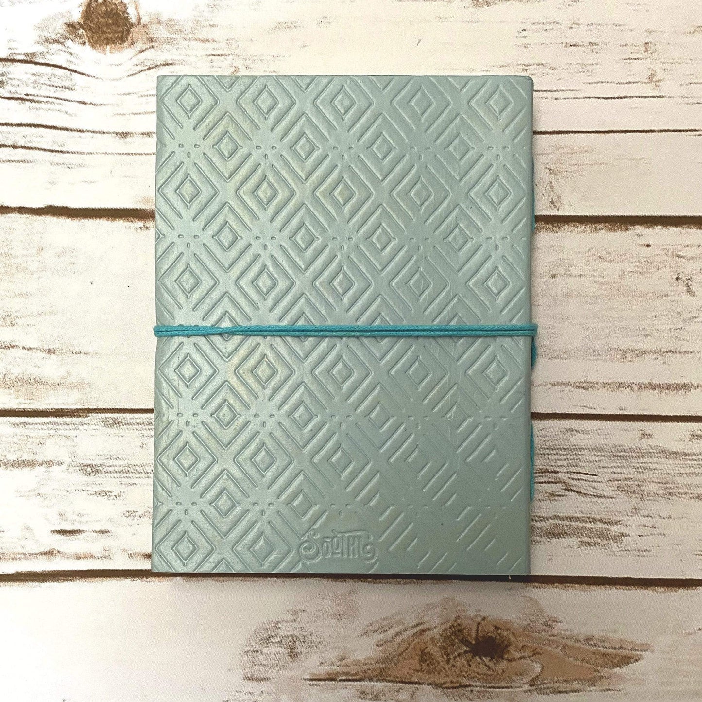 Lined, Blue Tone, Custom 8x6 Leather Journals