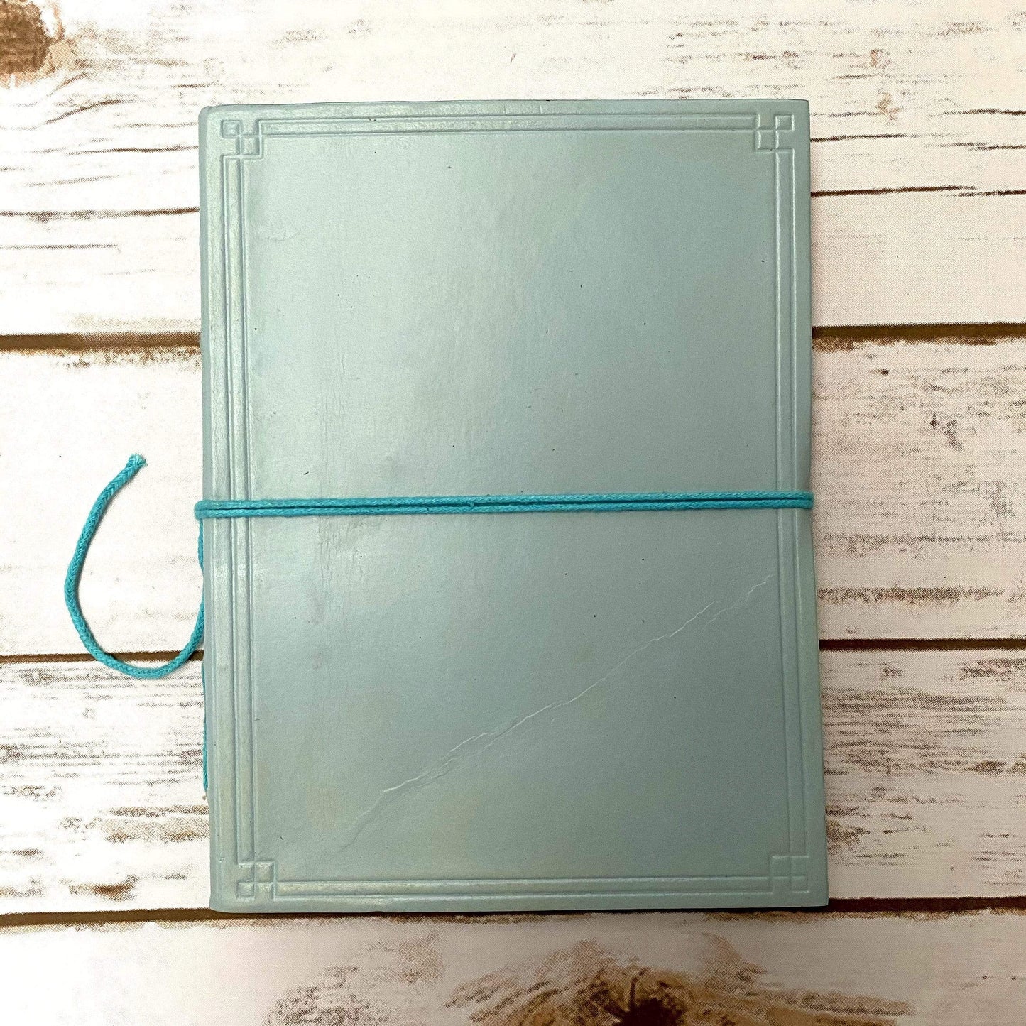 Lined, Blue Tone, Custom 8x6 Leather Journals