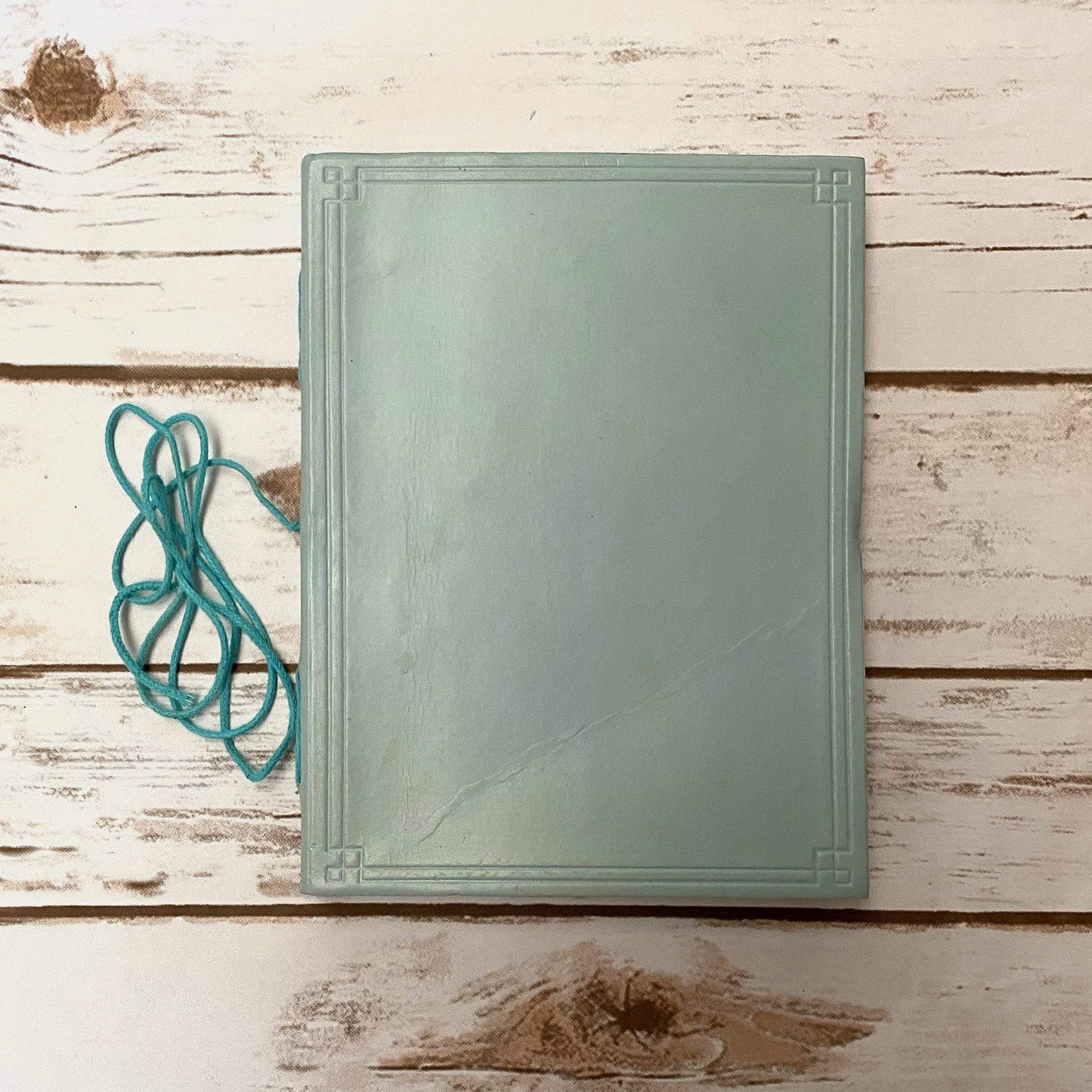 Lined, Blue Tone, Custom 8x6 Leather Journals
