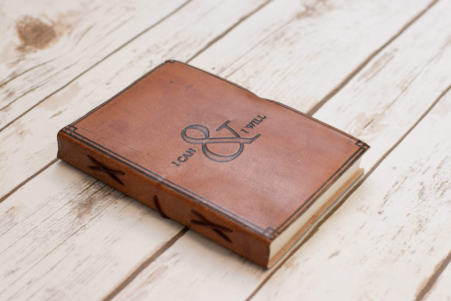 I Can And I Will Quote 7x5  Leather Journal