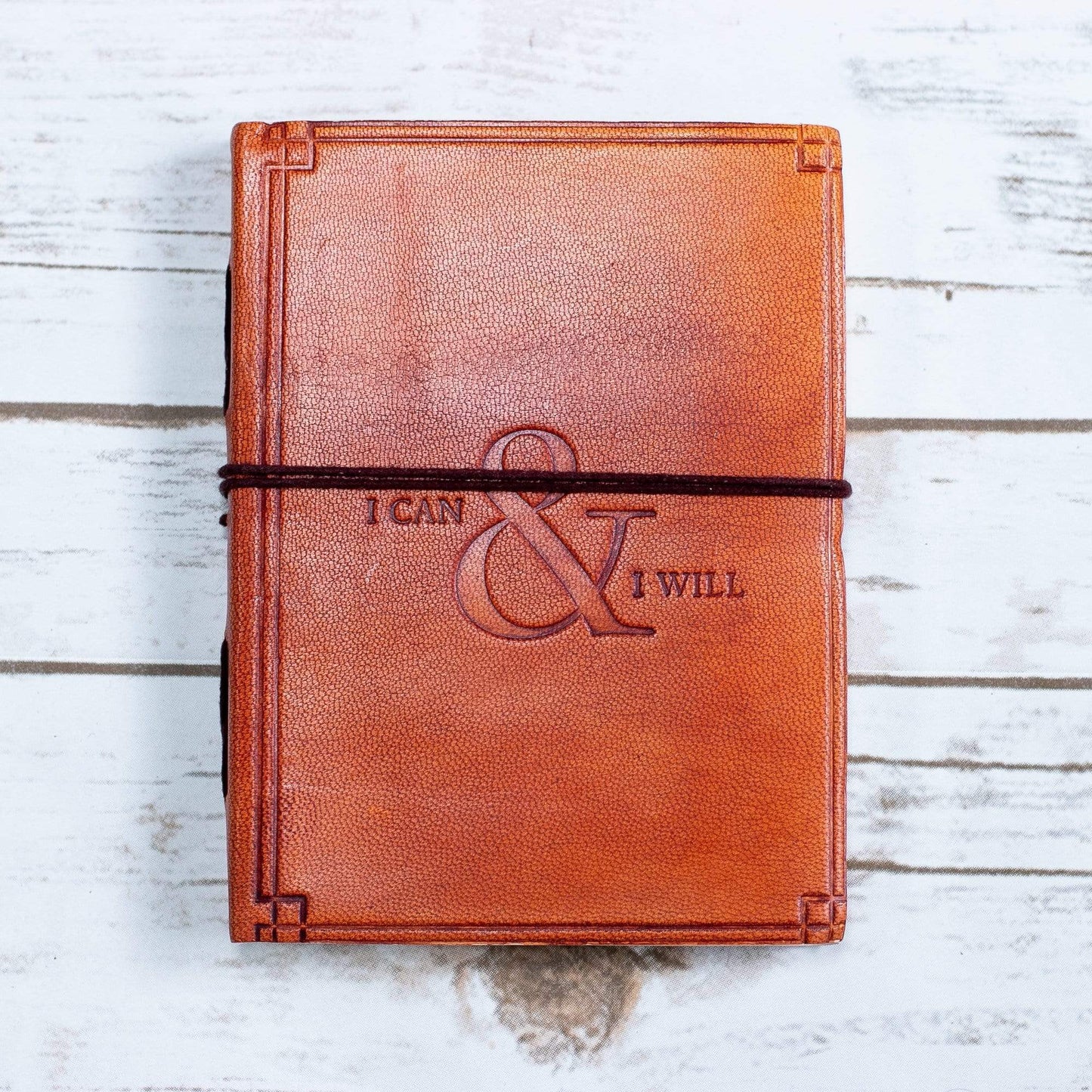 I Can And I Will Quote 7x5  Leather Journal