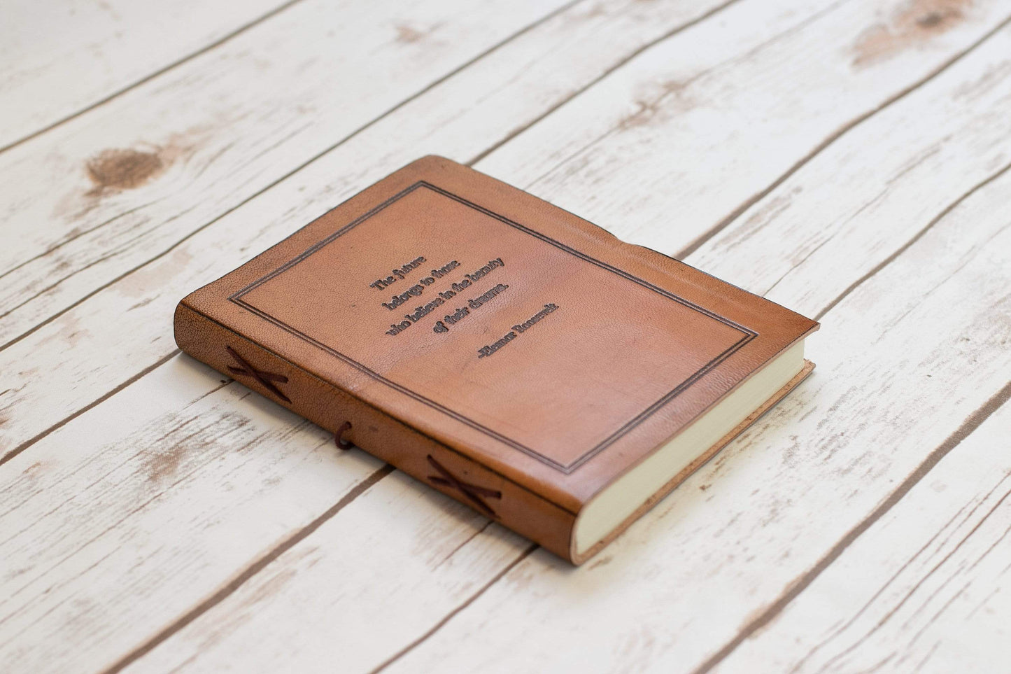 The Future Belongs Eleanor Roosevelt Quote 8x6 Leather Journal