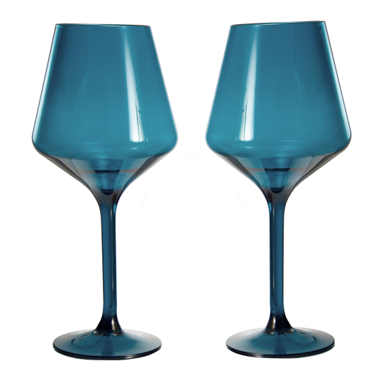 Floating Wine Glasses for Pool - Set of 2-15 OZ Shatterproof