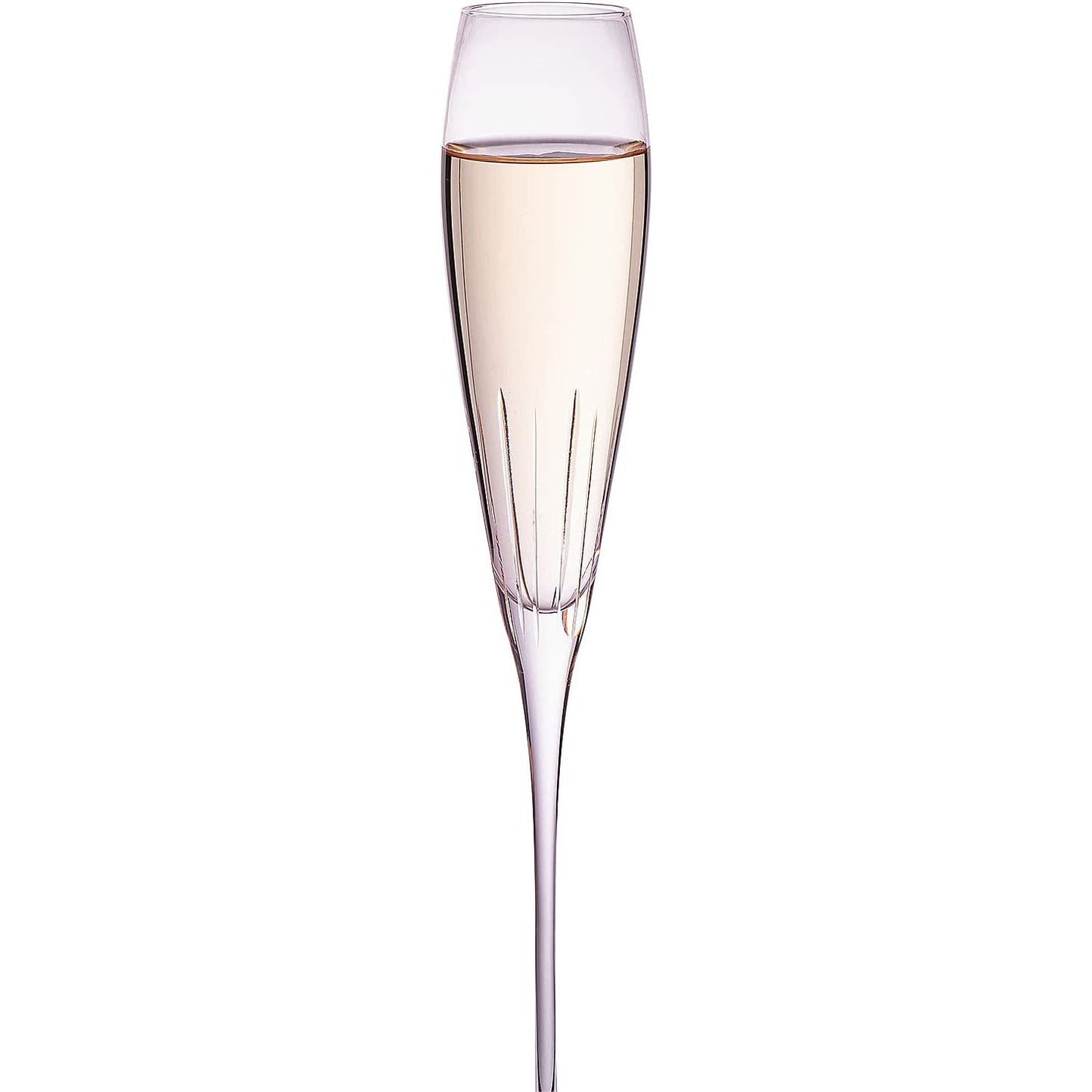 Paris Collection Crystal Pink Champagne Flute 8.5 oz Set of 4