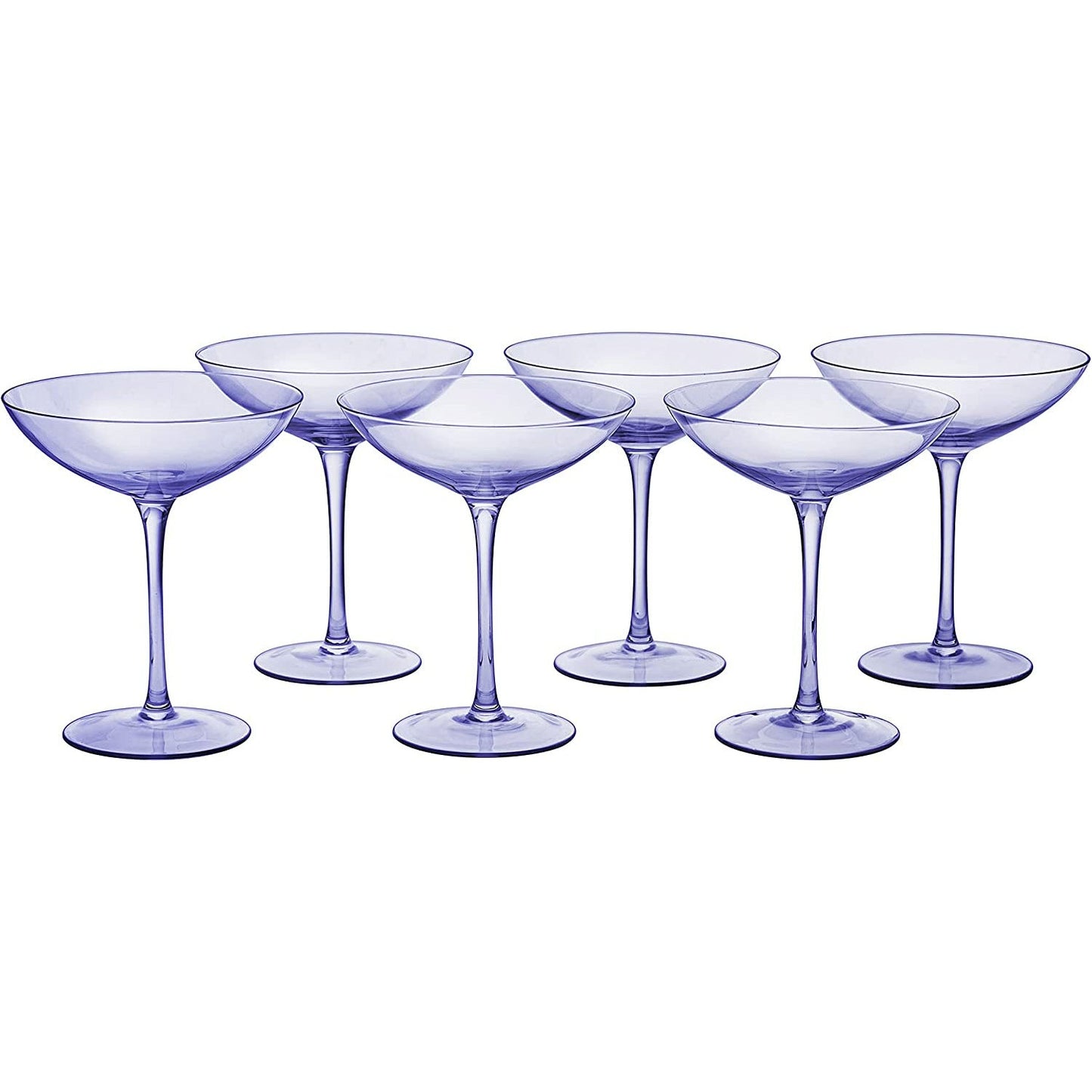 Lavender Champagne Coupes 12 oz Set of 6